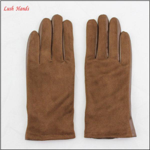 ladies wholesale winter leather hand gloves brown sexy dresses leather gloves #1 image