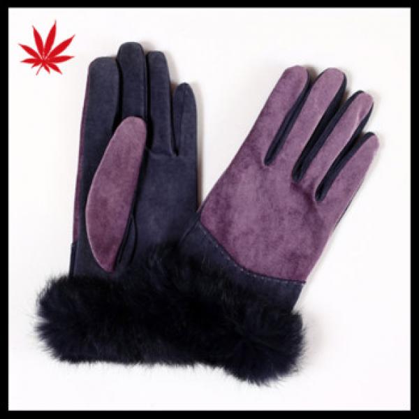 leather gloves high women motorcycle winter canada with fur #1 image