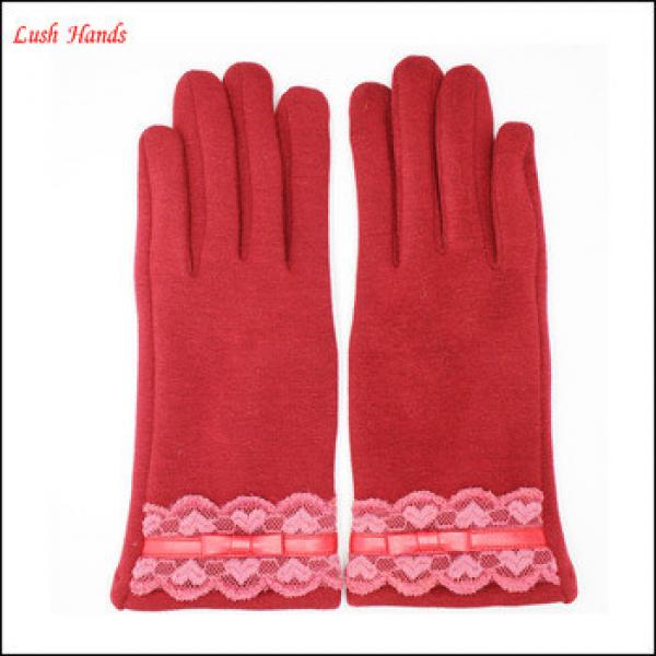 ladies lace micro velvet sexy wholesale winter gloves dress for women party #1 image